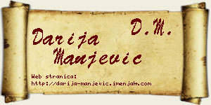 Darija Manjević vizit kartica